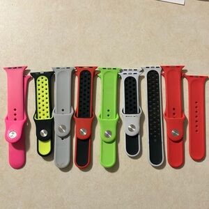 (7) Apple Watch bands, 2 official